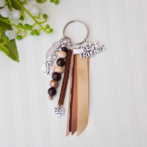 Breloc, ornament pentru geanta - Best Friends Best girlfriends brown, , , ARTYNOS