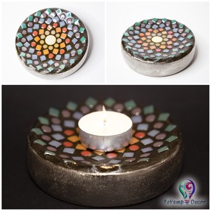 Mozaic de sticla pentru lumanari sau sapun "mandala rotunda", , , Greutate 0,250 kg
Dimensiuni 11 × 11 × 3 cm

O decoratiune pentru casa combinabila, care poate fi f..., ARTYNOS