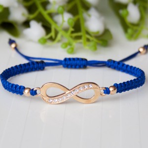Bratara macramé impletita - Infinity blue, , , ARTYNOS