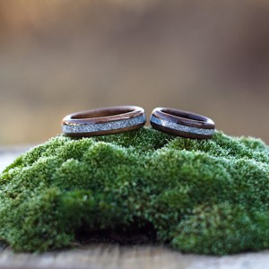 Inel din lemn - nuc negru cu insertii de argint, Accesorii nunta, Bijuterii mireasa, Inele de logodna, verighete, , ARTYNOS