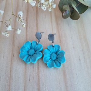Cercei Simplu blue flower - Artynos.ro
