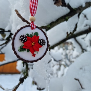 Decoratiunu pentru brad cu Craciunita - Artynos.ro