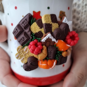 Cană decorată cu dulciuri - Artynos.ro