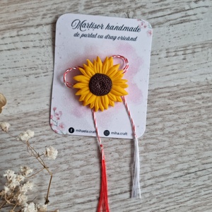 Broșă Mărțișor Floarea Soarelui - Artynos.ro