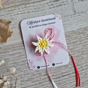Broșă Mărțișor Floare de Colț mică - Artynos.ro