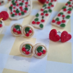 Cercei stud cu cirese, Bijuterii, Cercei, Cercei cerc, Confectionarea bijuteriilor, ARTYNOS
