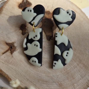 Cercei ghost pattern - bijuterii - cercei - cercei hoops - Artynos.ro