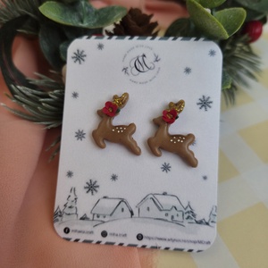 Cercei țintă ren - crăciun - cadouri de moș crăciun - cadouri de moș crăciun - Artynos.ro