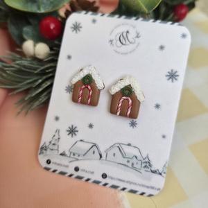 Cercei tinta casuta de turta dulce, Craciun, Cadouri de Mos Craciun, Cadouri de Mos Craciun, Confectionarea bijuteriilor, ARTYNOS