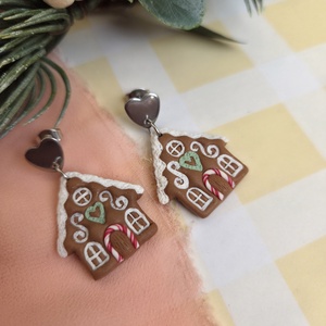 Cercei casuta de turta dulce, Craciun, Cadouri de Mos Craciun, Cadouri de Mos Craciun, Confectionarea bijuteriilor, ARTYNOS