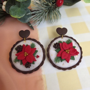 Cercei mari cu Craciunita, Craciun, Cadouri de Mos Craciun, Cadouri de Mos Craciun, Confectionarea bijuteriilor, ARTYNOS