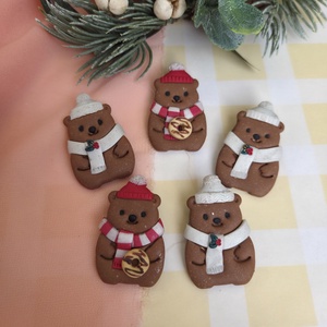 Broșă ursuleț zărneștean - crăciun - cadouri de moș crăciun - cadouri de moș crăciun - Artynos.ro