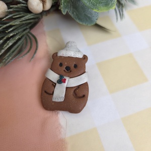 Broșă ursuleț zărneștean - crăciun - cadouri de moș crăciun - cadouri de moș crăciun - Artynos.ro