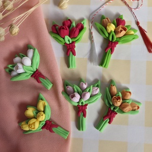 Brosa Martisor buchet de lalele - Artynos.ro