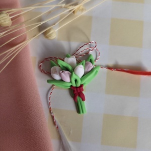 Broșă Mărțișor buchet de lalele - bijuterii - mărțișor - Artynos.ro