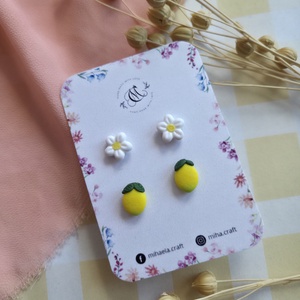 Cercei tinta lemon mix - bijuterii - cercei - cercei cu figurine - Artynos.ro