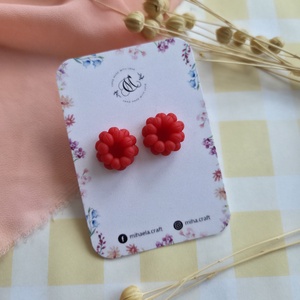 Cercei tinta zmeura - bijuterii - cercei - cercei cu figurine - Artynos.ro