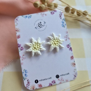 Cercei stud Floare de colt, Bijuterii, Cercei, Cercei cu figurine, Confectionarea bijuteriilor, ARTYNOS