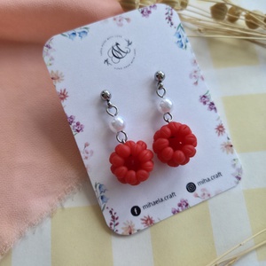 Cercei cu zmeura, Bijuterii, Cercei, Cercei cu figurine, Confectionarea bijuteriilor, ARTYNOS