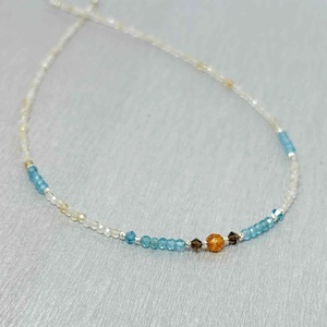 Colier citrin, apatit si cristale Preciosa - zodia scorpion, Bijuterii, Coliere, Coliere din pietre semipretioase, Altele, ARTYNOS