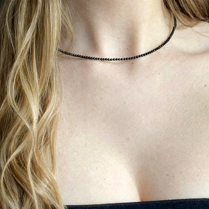 Colier turmalina neagra fatetata - bijuterii - coliere - coliere din pietre semiprețioase - Artynos.ro