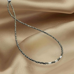 Colier minimalist din pirita fatetata, Bijuterii, Coliere, Coliere din pietre semipretioase, Altele, ARTYNOS