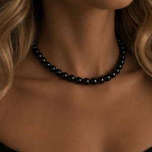 Colier din onix negru - Onyx Glow - Artynos.ro
