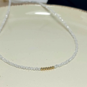 Colier cubic zirconia si aur filat de 14K - Diamond Dust - bijuterii - coliere - coliere din pietre semiprețioase - Artynos.ro