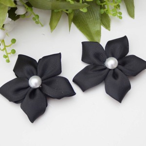 Clemă de păr în formă de floare - Negru - îmbrăcăminte și modă - accesorii păr - clemă de păr și ac de păr - Artynos.ro