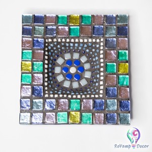 Lumânare mozaic din sticlă sau săpunieră glitter -  - Artynos.ro