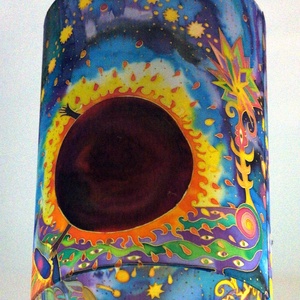 Silk Lamp  Featuring Hand-Painted Artwork by Réka Somogyi - casă & stil de viață - lămpi și corpuri de iluminat - candelabru - Artynos.ro