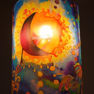 Silk Lamp  Featuring Hand-Painted Artwork by Réka Somogyi, Casa & Stil de viata, Lampi si corpuri de iluminat, Candelabru, Vopsirea matasei, Arta de hartie, ARTYNOS