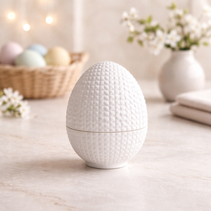 Ou Decorativ Texturat cu Capac � Suport Tealight - accessorii și unelte - accesorii decorative - figurine - Artynos.ro