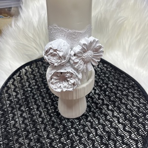 Lumanare flori din beton - accesorii nuntă - materiale decor pentru nuntă - lumânări de nuntă și suport lumânări - Artynos.ro
