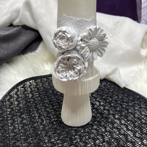 Lumanare flori din beton - accesorii nuntă - materiale decor pentru nuntă - lumânări de nuntă și suport lumânări - Artynos.ro