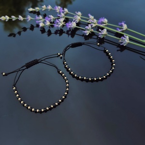 Bratara onix negru si bile aur 14k, Bijuterii, Bratari, Bratari din aur, Confectionarea bijuteriilor, ARTYNOS