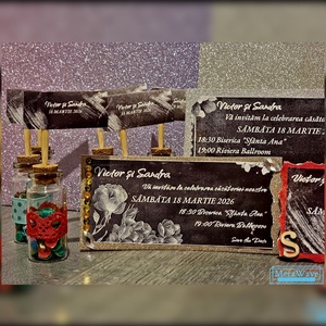 Invitații nuntă/botez - accesorii nuntă - invitații și felicitări de nuntă - invitații nuntă - Artynos.ro