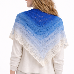 Șal tricotat manual din bumbac SEAVAWE - îmbrăcăminte și modă - eșarfe, pălării, fularuri - șaluri - Artynos.ro