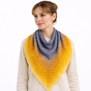 Șal tricotat manual din bumbac SUNVAWE - îmbrăcăminte și modă - eșarfe, pălării, fularuri - șaluri - Artynos.ro