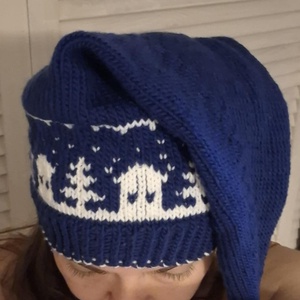 Caciula tricotata manual din lana merino Elf, Imbracaminte si moda, Esarfe, palarii, fularuri, Caciula, Impletitura, Cusatura, ARTYNOS