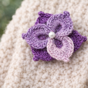 Martisor brosa floare crosetat manual Crocus, Bijuterii, Martisor, Crosetat, Cusatura, ARTYNOS