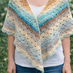 Șal croșetat manual din fir cu lână și alpaca Peru - îmbrăcăminte și modă - eșarfe, pălării, fularuri - șaluri - Artynos.ro