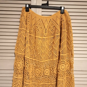 Fustă croșetată manual din bumbac Copper Summer - îmbrăcăminte și modă - haine damă - fustă damă - Artynos.ro