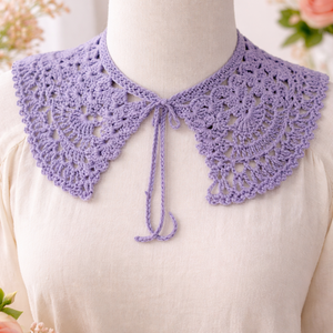 Guler decorativ crosetat manual din bumbac - Artynos.ro