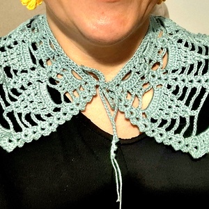 Guler decorativ croșetat manual din bumbac - bijuterii - coliere - chockere - Artynos.ro