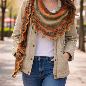 Sal tricotat manual Autumn - Artynos.ro