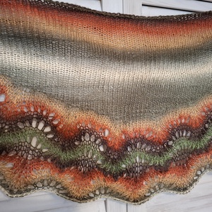 Șal tricotat manual Autumn - îmbrăcăminte și modă - eșarfe, pălării, fularuri - șaluri - Artynos.ro