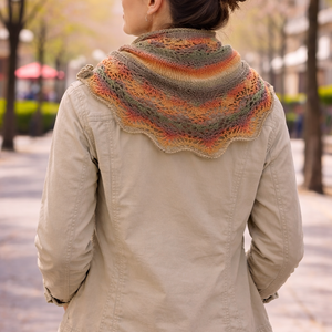 Șal tricotat manual Autumn - îmbrăcăminte și modă - eșarfe, pălării, fularuri - șaluri - Artynos.ro