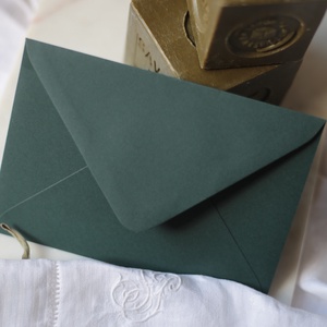 Sötétzöld boríték - C6 - 25 DB - accesorii nuntă - invitații și felicitări de nuntă - invitații nuntă - Artynos.ro