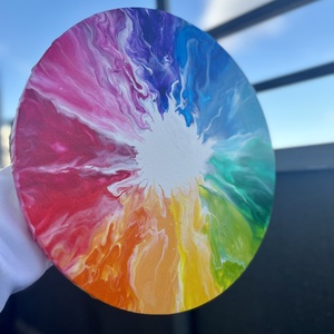Tablou Roata Curcubeului - Rainbow Wheel Painting - casă & stil de viață - accesorii pentru decorat casa - picturi murale - tablouri/picturi pe pânză - Artynos.ro